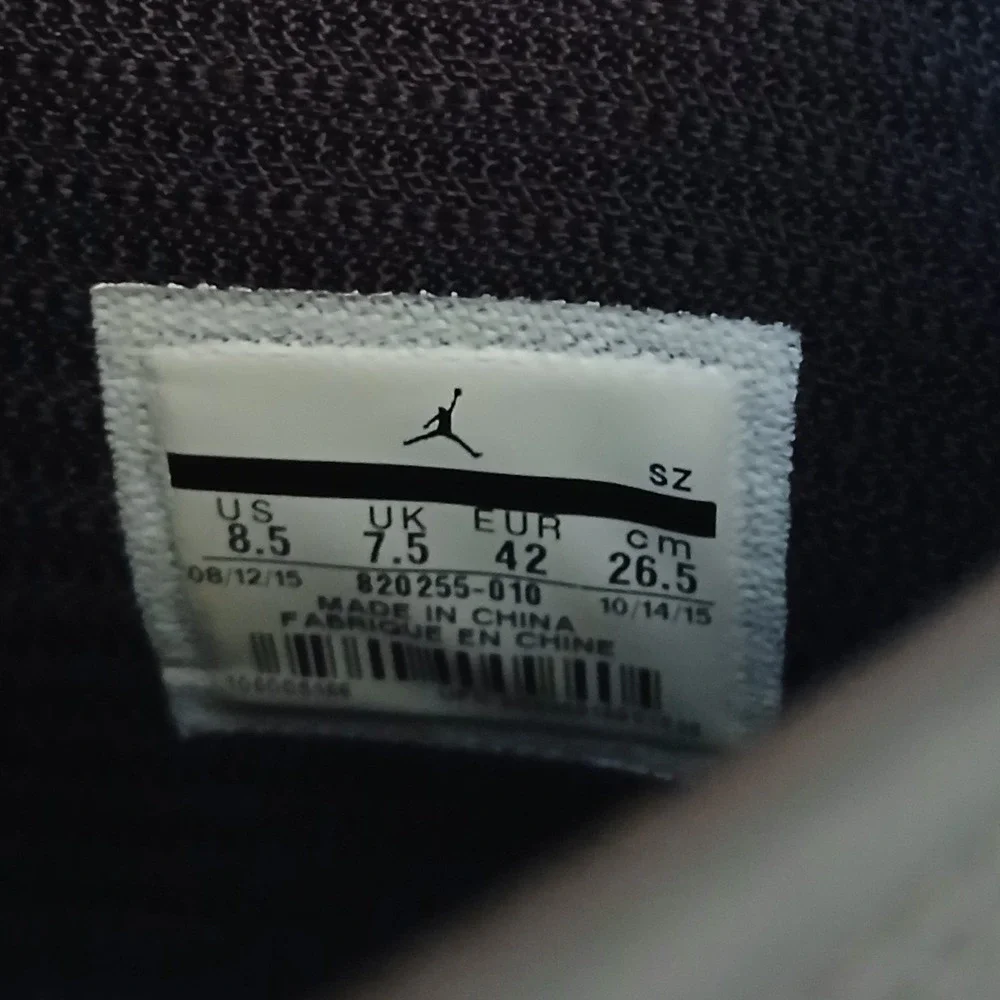 Nike Air Jordan Galaxy Men 8.5 Black Basketball Shoes Sneakers 820255-010